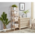 thumbnail image 2 of DECOMOMO Grand Panier de Rangement Bacs de Rangement en Tissu, Ensemble de 3, Beige et Blanc, 2 of 6