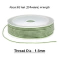 thumbnail image 2 of Unique Bargains Twisted Nylon Twine Thread Beading Cord 1.5mm 20M/65 Feet Extra Strong Braided Nylon String, Turquoise Green, 2 of 6