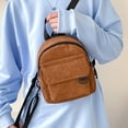 thumbnail image 2 of Mini Backpack - Ins Cute OL Commuting Bag with Adjustable Shoulder Strap and Corduroy Texture, 2 of 6