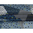 thumbnail image 4 of oneOone Velvet Midnight Blue Fabric Triangle Geometric Sewing Material Print Fabric By The Yard 58 Inch Wide, 4 of 5