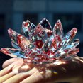 thumbnail image 3 of Artificial Quartz Crystal Lotus Flower Figurine Wedding Party Decor Souvenir, 3 of 9