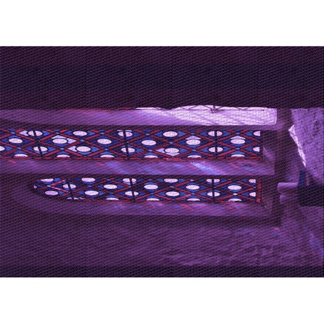 Ahgly Company Machine Washable Indoor Rectangle Transitional Purple Violet Purple Area Rugs, 7' x 10'