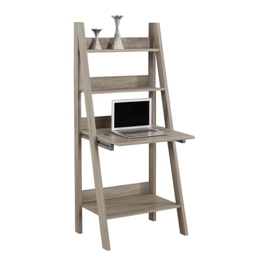 Monarch Specialties Computer Desk, Home Office, Laptop, Leaning, Storage Drawers, 61"h, Work, Laminate, Brown, Contemporary, Modern