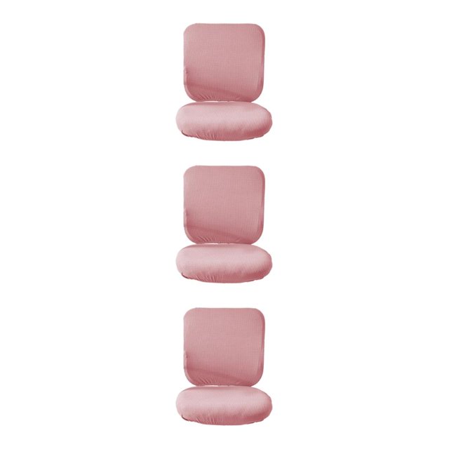 Baohd Computer Chair Cover Swivel Chair Cover Rotating for Chair Pink Backrest + Cushion Cover 3Set