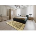 thumbnail image 4 of Ahgly Company Tapis d'Intérieur Ronds Abstraits Brun Clair de Style Oriental, 4 Pieds Rond, 4 of 6
