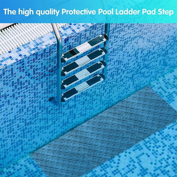 Tapis d'Échelle de Piscine et Tapis de Marche pour Doublure de Piscine et Escalier – Améliorés et Antidérapants pour Piscines et Échelles, 90x60 cm, Bleu C