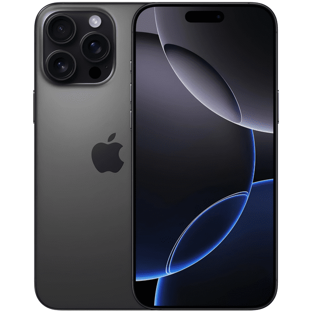 Refurbished Apple iPhone 16 Pro Max - 1TB – Black Titanium – 48MP Triple Rear & 12MP Front Camera - Fully Unlocked Smartphone - Excellent Condition