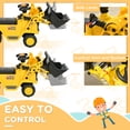 thumbnail image 2 of HOMCOM Bulldozer Jouet à Chevaucher avec Seau, Klaxon, Volant, Rangement, Tout-Petits de 3 Ans, Jaune, 2 of 8