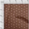 thumbnail image 2 of oneOone Georgette Viscose Brown Fabric Sea Shells Sewing Material Print Fabric By The Yard 42 Inch Wide, 2 of 5