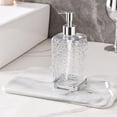 thumbnail image 2 of JilgTeok 2 Packs 450ml Ripple Pattern Hand Soap Dispenser Pump Bottle for Bathroom Kitchen Refillable Liquid Soap Lotion Shampoo Dispenser Plastic Hand Wash Station Supplies, 2 of 6