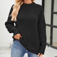 thumbnail image 1 of Dvkptbk Chandails pour Femmes Chandail Tricoté à Manches Longues Col Rond Uni d'Hiver pour Femmes en Liquidation, 1 of 4