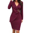 thumbnail image 1 of Ketyyh-chn99 Robes pour Femmes Robe Évasée à Fleurs Robe Droite Unie pour Vacances Robe de Plage à Enfiler Bordeaux,S, 1 of 5