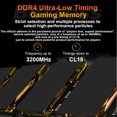thumbnail image 4 of DDR4 RGB PC Memoria 8GB 16GB 32GB 3200MHz DIMM Desktop Computer Memory Rams Support Inter AMD Motherboard 16G(2x8G)3200 Black, 4 of 5