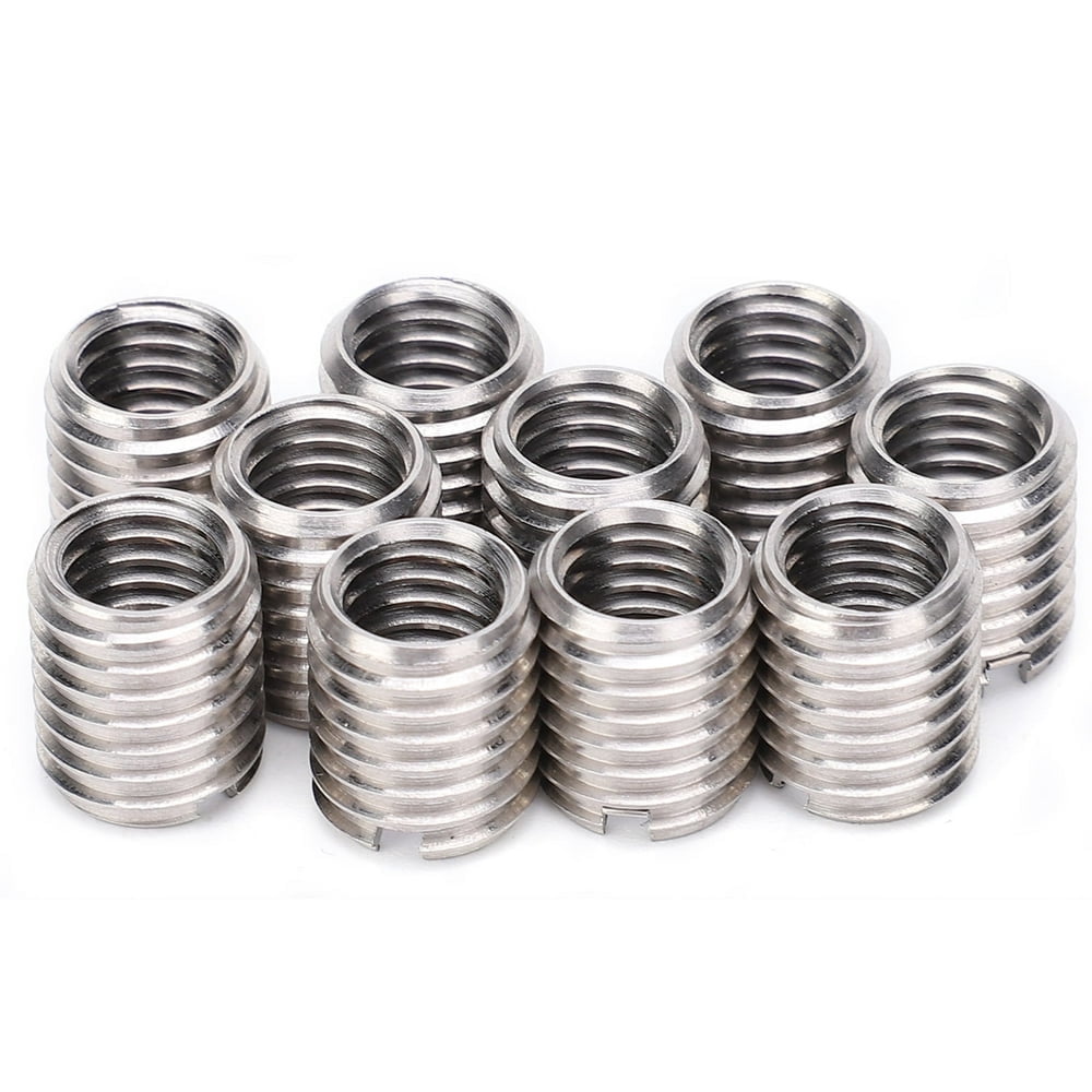 SNNROO 10 insert nut thread repair sleeves Threaded bushing screw deceleration conversion tool M8 female thread and M12 male thread conversion fasteners