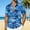 #712-Blue, variant on Ceisia Men's Tropical Floral Print Short Sleeve Button Down Hawaiian Shirt for Beach Vacation Red S Gifts