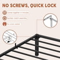 thumbnail image 4 of Metal Platform with No-Screw Assembly, Strong Steel Slats, Underbed Storage Clearance, No Box Spring Required, Ideal for Small Spaces, 4 of 10