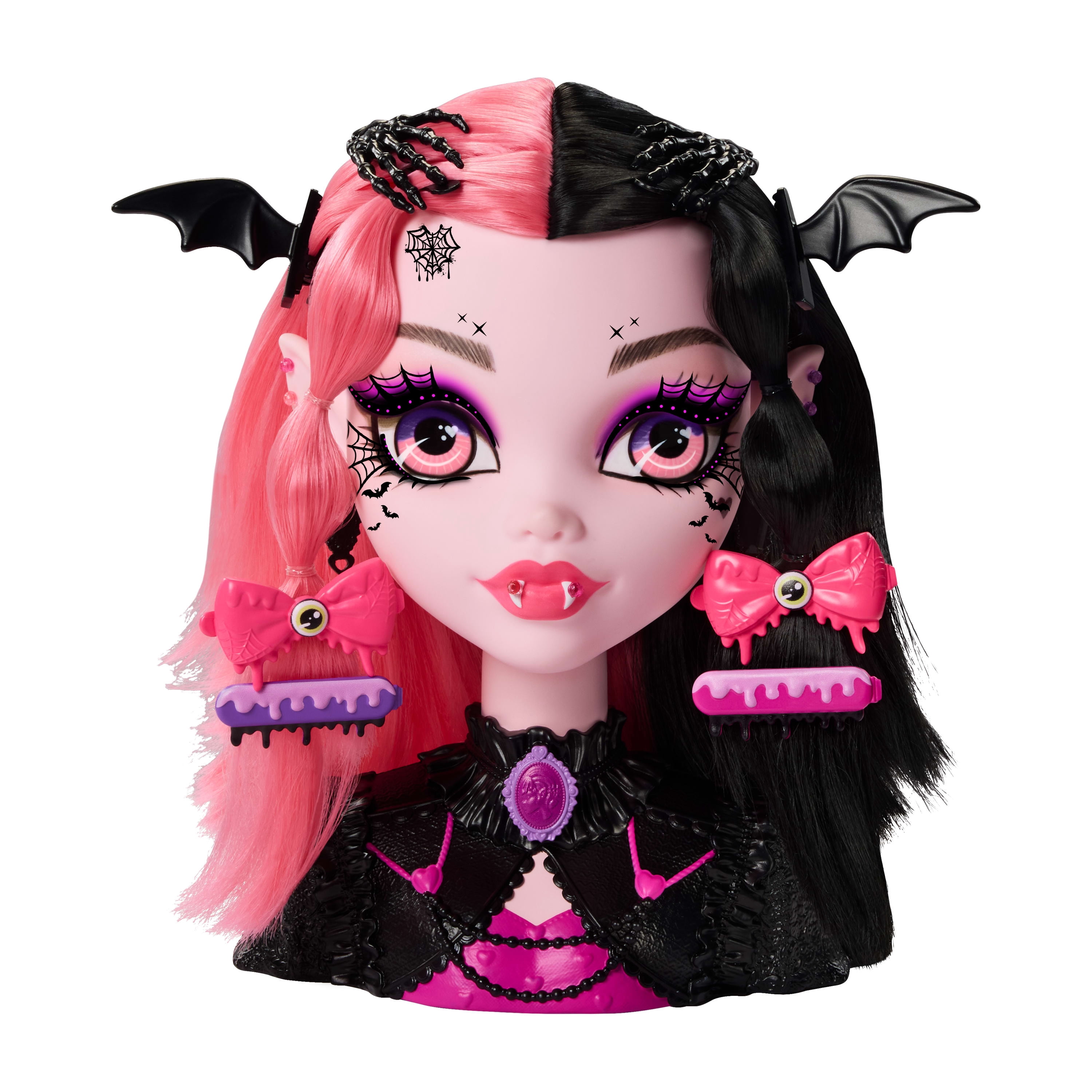 Monster High Tête à coiffer Draculaura avec plus de 25 accessoires
