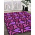 thumbnail image 3 of Ahgly Company Tapis Rectangulaire Lavable en Machine Intérieur Transitionnel Magenta Foncé Violet, 2 Pieds x 5 Pieds, 3 of 7