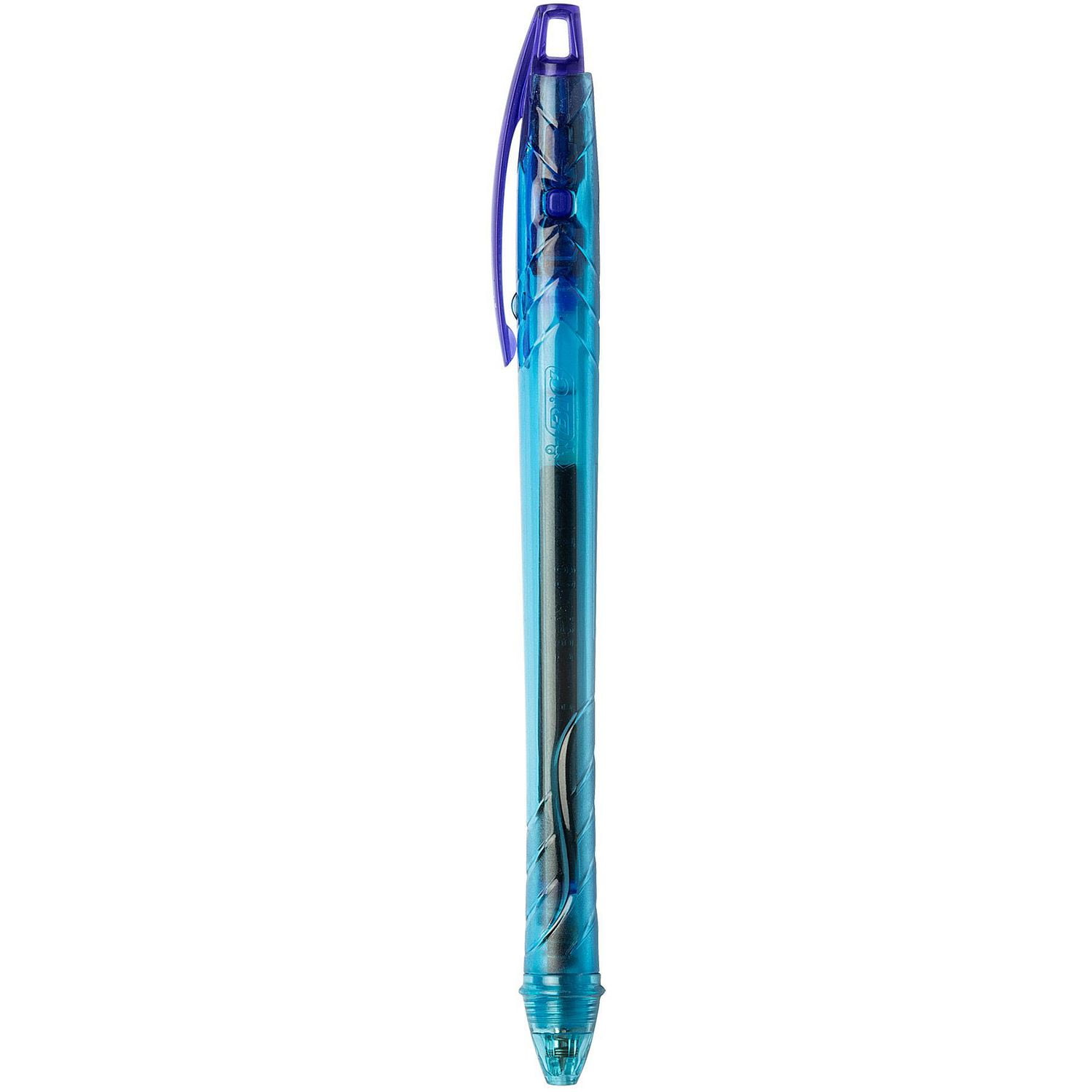 BIC Ecolutions Ocean-Bound Plastic Gel Pens, Medium Point (1.0mm), 4-Count Pack, Retractable Blue Ink Pens Made from 78% Ocean-Bound Recycled Plastic