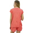 thumbnail image 4 of Bimba Pyjama 2 Pcs pour Femmes Bleu Marine à Boutons Chemise et Short Robe de Nuit-16, 4 of 11