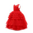 thumbnail image 3 of HAWEE Flower Girl Wedding Princess Communion Long Dress Pageant Formal Evening Dance Maxi Floor Length Puffy Gown, 3 of 7