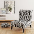 thumbnail image 2 of Designart "Elegant Simplicity" Black Abstract Upholstered Accent Chair - Modern Arm Chair For Bedroom, 2 of 7