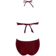 thumbnail image 4 of ORUYROP Retro Set Tow Women Swimsuit Front Two Halter Wrap Piece Print Piece Gradient Low Vintage Bikini, 4 of 5