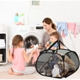 thumbnail image 4 of Mesh Laundry Hamper, Wide Opening With Side Pocket, Breathable Sturdy Foldable Space Saving, For Laundry Clothes Storage, Portable Travel Companion, Easy To Store, 4 of 7