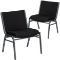 thumbnail image 1 of 2 Pk. HERCULES Series Big & Tall 1000 lb. Rated Black Fabric Stack Chair, 1 of 9