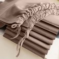 thumbnail image 4 of Birdeem Haut Femme Col Rond Uni en Coton Ajusté avec Cordon de Serrage Manches Courtes Col Rond/chemise, 4 of 12