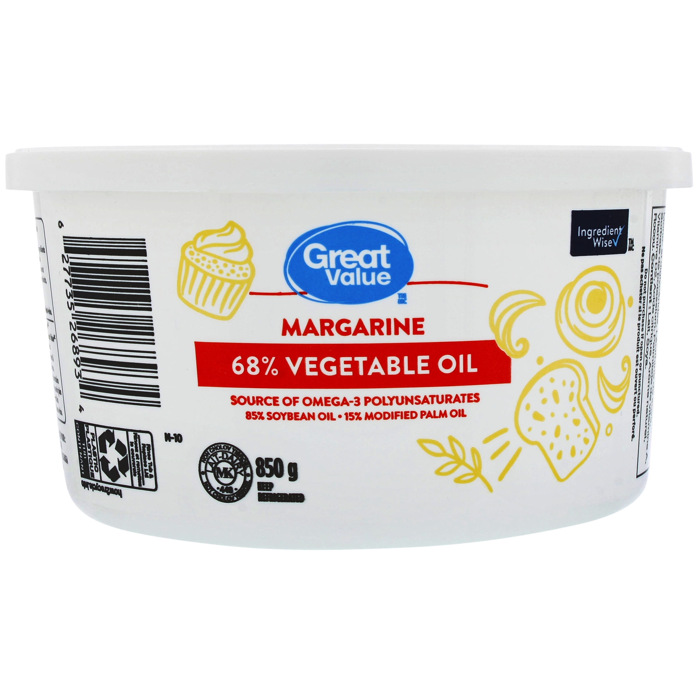 Margarine 68 % d’huile végétale Great Value