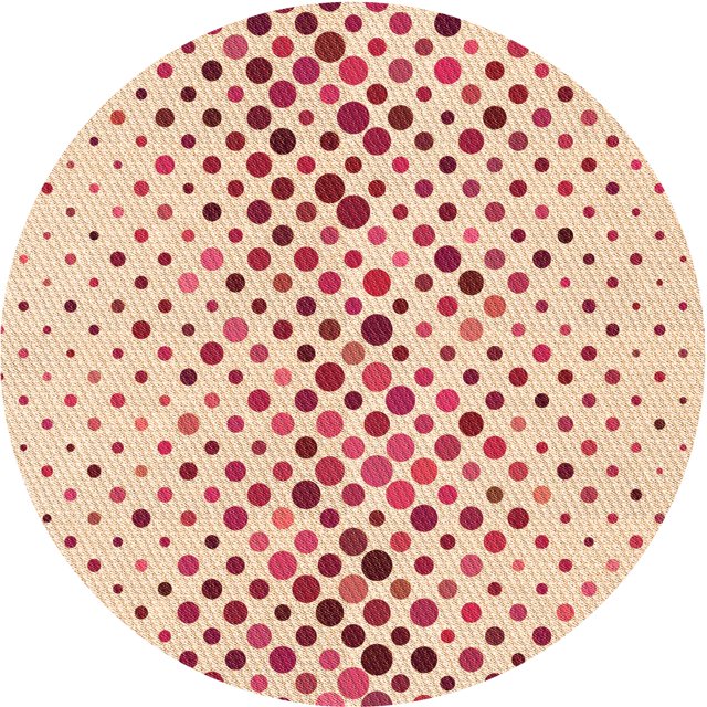 Ahgly Company Tapis Rond Lavable en Machine Intérieur Transitionnel Orange, 3 Pieds Rond