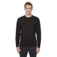 thumbnail image 1 of Dark Black Men's Long Sleeve Henley, 1 of 6