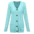 thumbnail image 5 of Kcodviy Sweaters Womens Open Sleeve Fuzzy Coats for Women Knit Boho Long Patchwork Extra Long Womens Winter Coats Coat Cardigan Pockets Front Long Sweater Coats for Women Sweater, 5 of 5