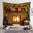 thumbnail image 3 of Xmas Fireplace Backdrop Christmas Tree Photography Background Party tree fireplace Banner Home Decoration, 95x73cm, 3 of 8