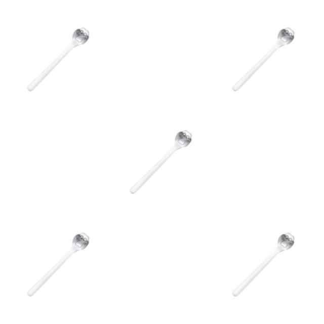 Redempat Cute Tea Spoon Exquisite Stainless Steel Spoon For Tea Drinking Teaware cat paw silver 1 5Set