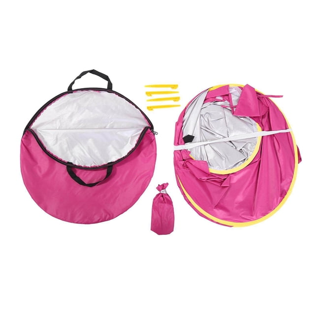 Tente de Plage avec Tente de Piscine pour Garçon Fille Jeu Intérieur et Extérieur Rouge rose