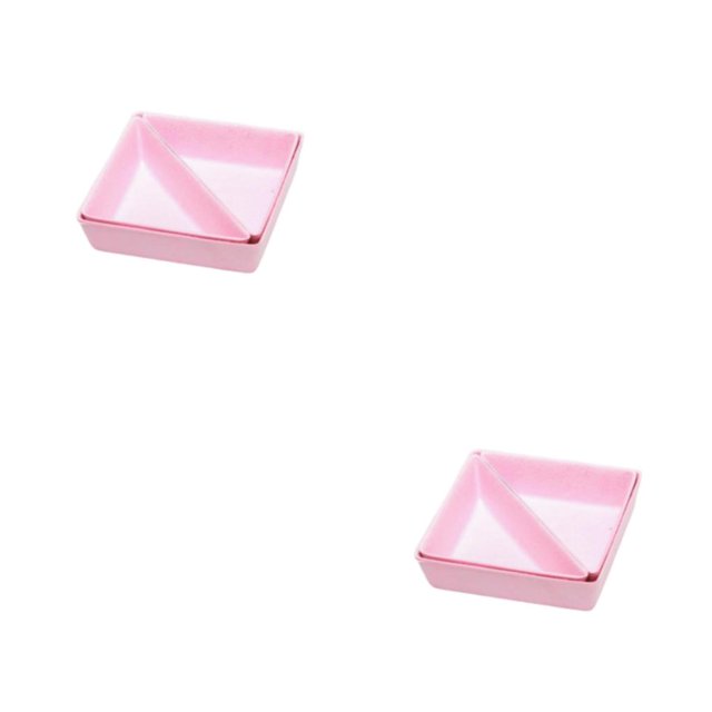 QualitChoice Home Hotel Felt Keys Tapes Phone Watch Storage Box Living Room Drawer Pens Remotes Jewellery Organizer Container Pink 2PCS