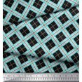 thumbnail image 3 of Soimoi Rayon Fabric Diagonal Check Print Fabric by Yard 56 Inch Wide, 3 of 5