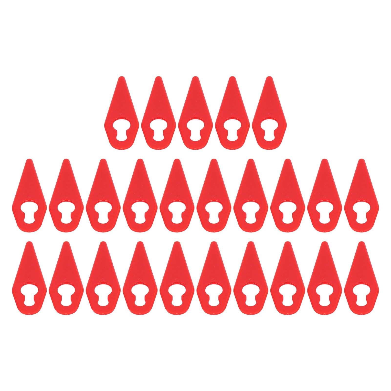Plastic Trimming Blade, 25PCS Lawn Mower Replacement Blades Lightweight For Garden Devices Red