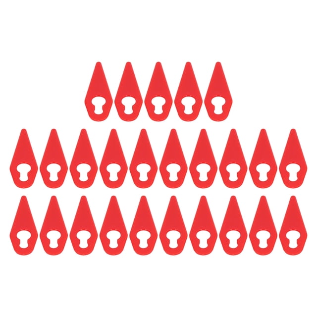 Plastic Trimming Blade, 25PCS Lawn Mower Replacement Blades Lightweight For Garden Devices Red