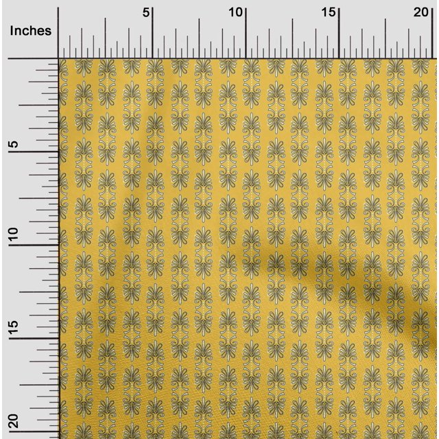 oneOone Cotton Flex Fabric Dot & Floral Block Printed Craft Fabric BTY 40 Inch Wide