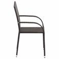thumbnail image 3 of vidaXL Chaises d'Extérieur Empilables 4 Pcs Rotin Synthétique Brun, 3 of 4