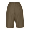 thumbnail image 5 of Women's Casual Elastic Shorts with Button Closure and Pockets Versatile Wide Leg Design for Everyday Wear, 5 of 5