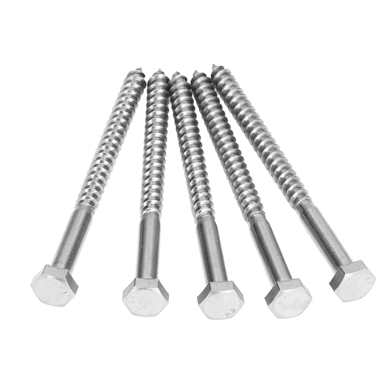 Lot De 25 Vis Hexagonales Auto-taraudeuses M8x50mm – Acier Carbone – Tire-fond Pour Bois Ou Métal