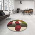 thumbnail image 4 of Ahgly Company Tapis d'Intérieur Rectangulaire Transitionnel Lavable à la Machine, Brun Gingembre Vert, 4 Pieds x 6 Pieds, 4 of 7