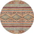 thumbnail image 1 of Ahgly Company Tapis d'Intérieur Ronds Abstraits Vert Kaki Foncé, Tapis de Zone Abstraits, 3 Pieds Rond, 1 of 6