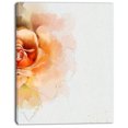 thumbnail image 2 of Aquarelle de Fleur de Rose Orange - Oeuvre Florale sur Toile, 2 of 4
