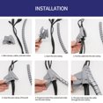 thumbnail image 4 of Wire Storage Pipe Bite-proof Cable Organizer Spiral Cable Winder Cable Organizer Pattern Random, Silver Grey, 16mmx1.5m, Clamp 16mm, 4 of 6