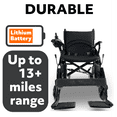 thumbnail image 2 of ComfyGO Fauteuil Roulant Électrique, Fauteuils Roulants Pliants Légers, Fauteuil Roulant Motorisé, Siège de 17′′ de Large, Poids de Charge Max 265, Convient à Tout Coffre, 2 of 6